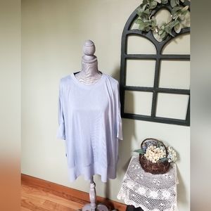 NEW White birch baby blue flowy tunic